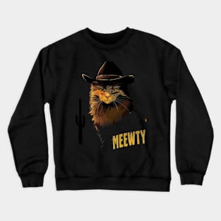 Cat Cowboy Meow in the West Crewneck Sweatshirt